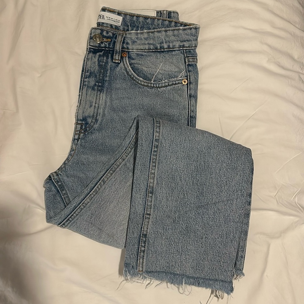 Zara High Rise Straight Denim